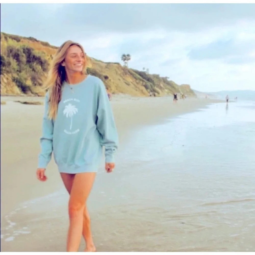 Beach riot blue Crewneck sweatshirt women’s size‎ large